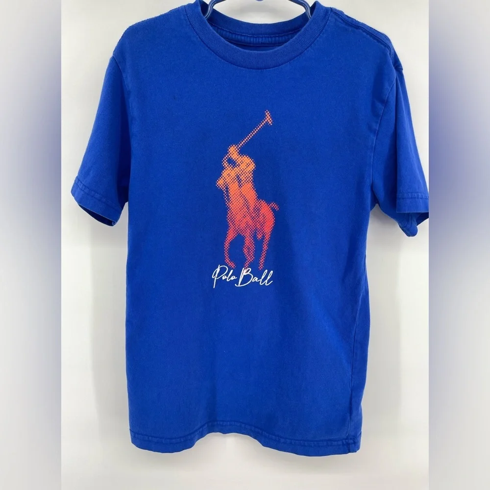 Polo Ralph Lauren Blue Kids Shirt‎ Polo Ball Jockey Boys 8